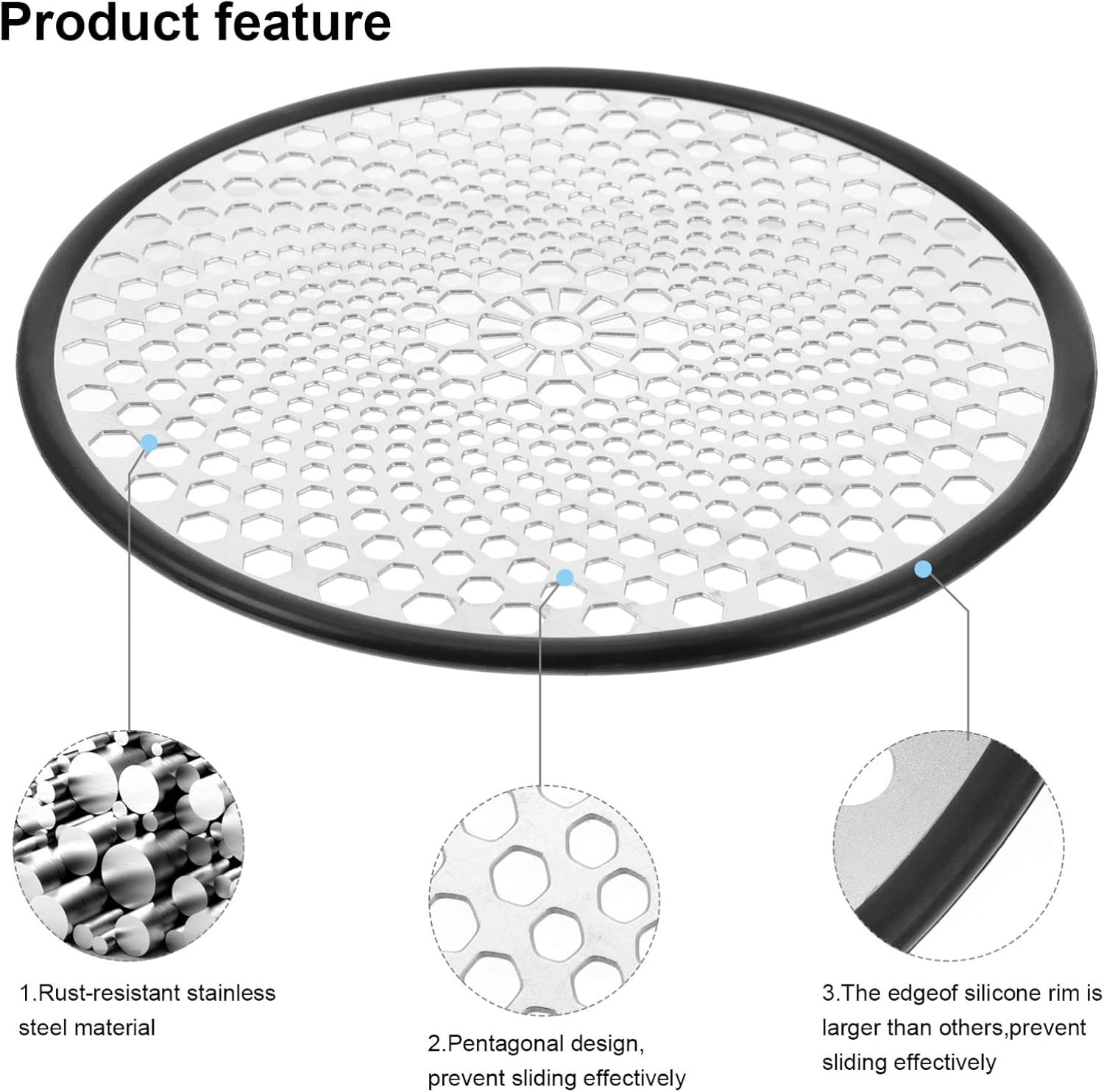 DOITOOL Floor Drain Cover with Hairpin Strainer