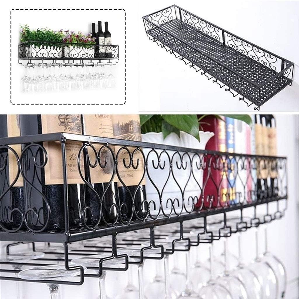 Pimex Industrial Retro Black Wall Wine Rack