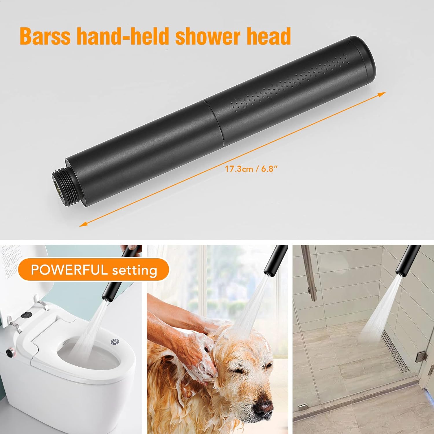 BESy Black Brass 2 In 1 Handheld Shower Head Set