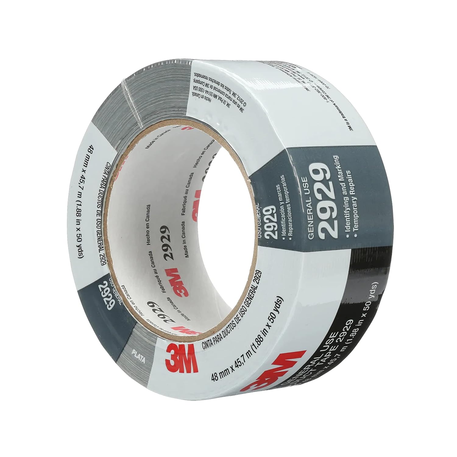 3M Duct Tape 2929 Silver 188in x 50yd