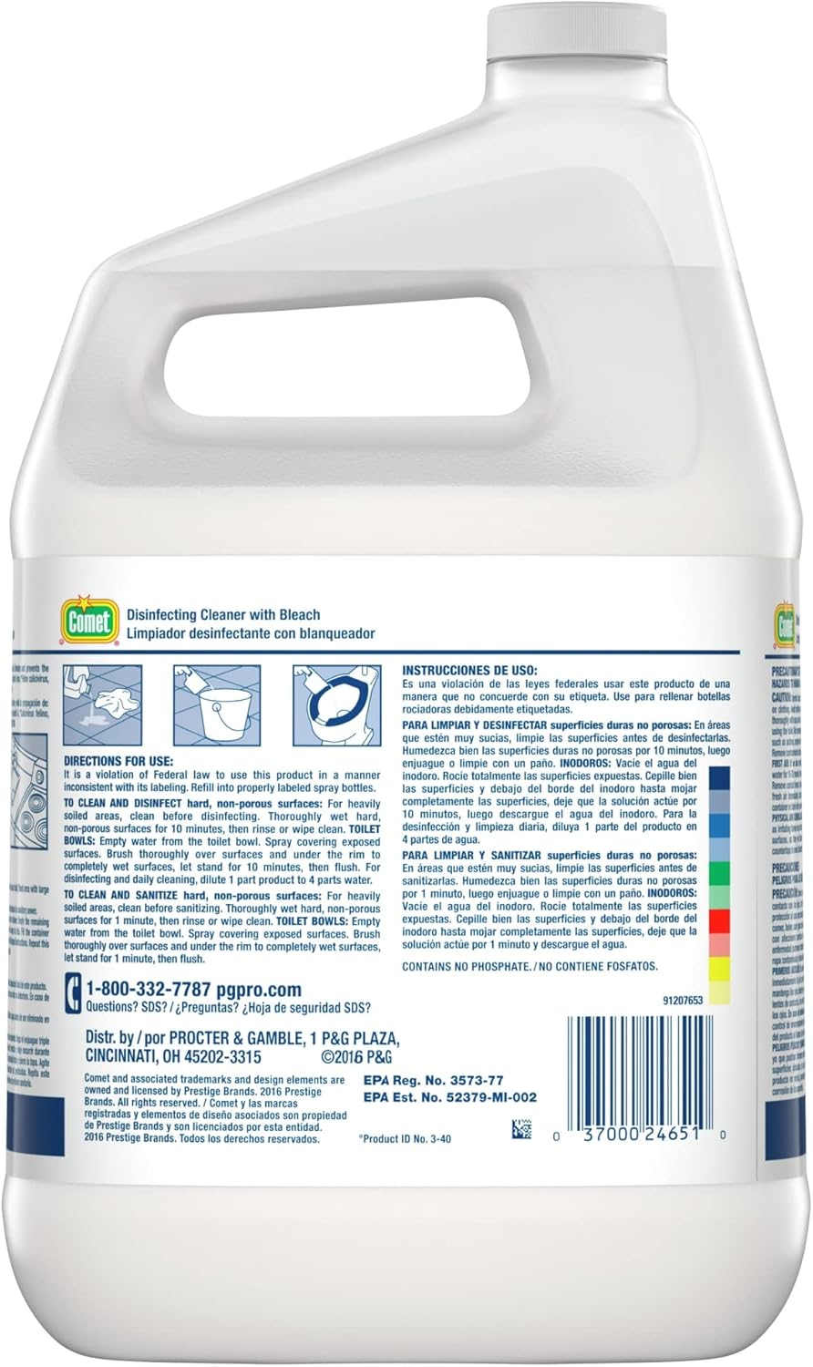 Comet Professional Disinfecting Bathroom Cleaner 128 Oz Case Of 3