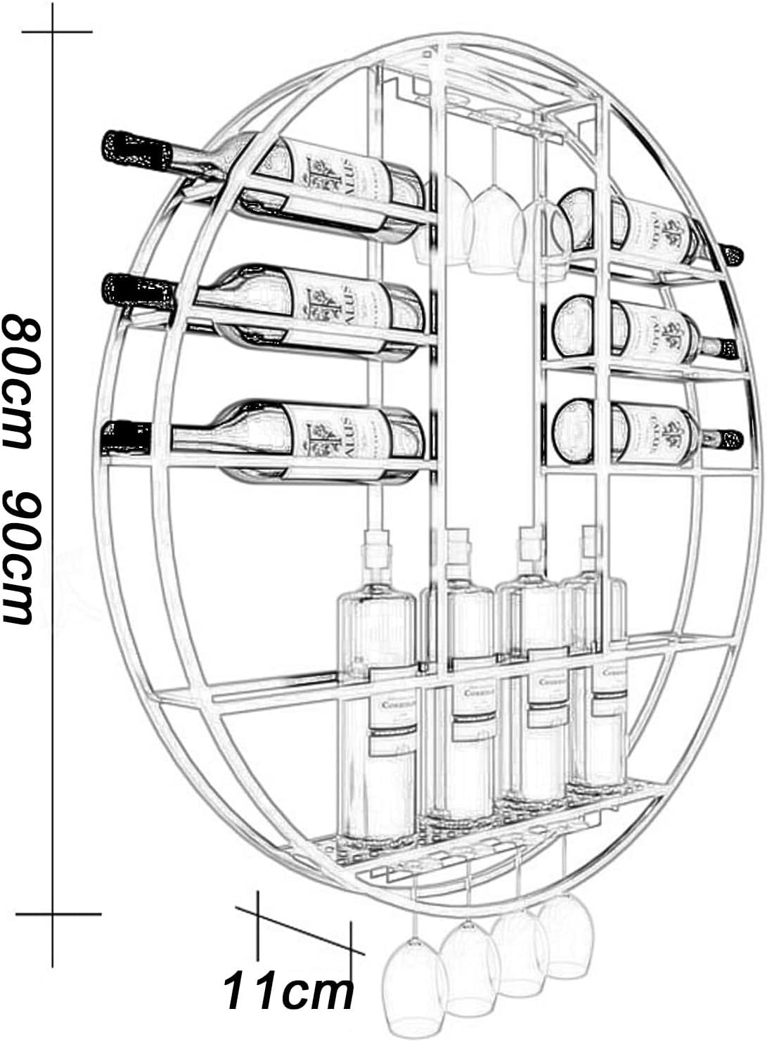 ZJDYDY Wall-Mounted Wine Rack Organizer