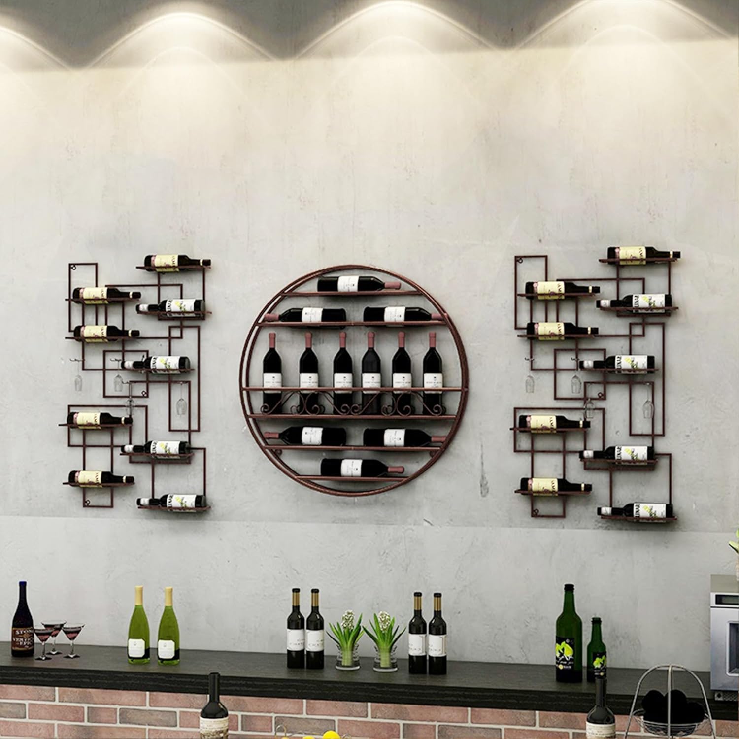 CUXAHO Wall-Mounted Wine Rack Bronze