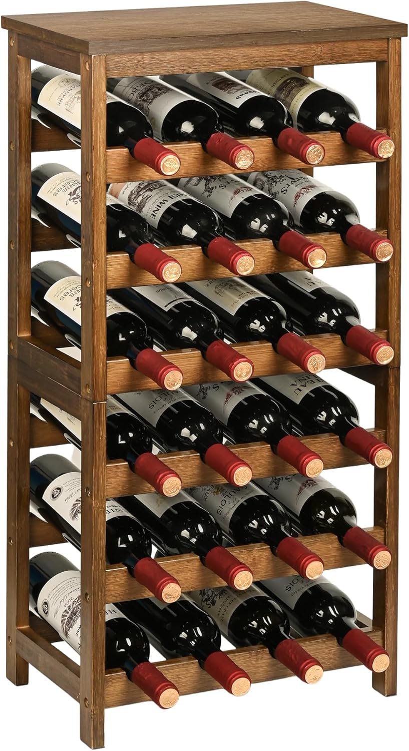 VASMIA 6-Tier Freestanding Bamboo Wine Rack 1