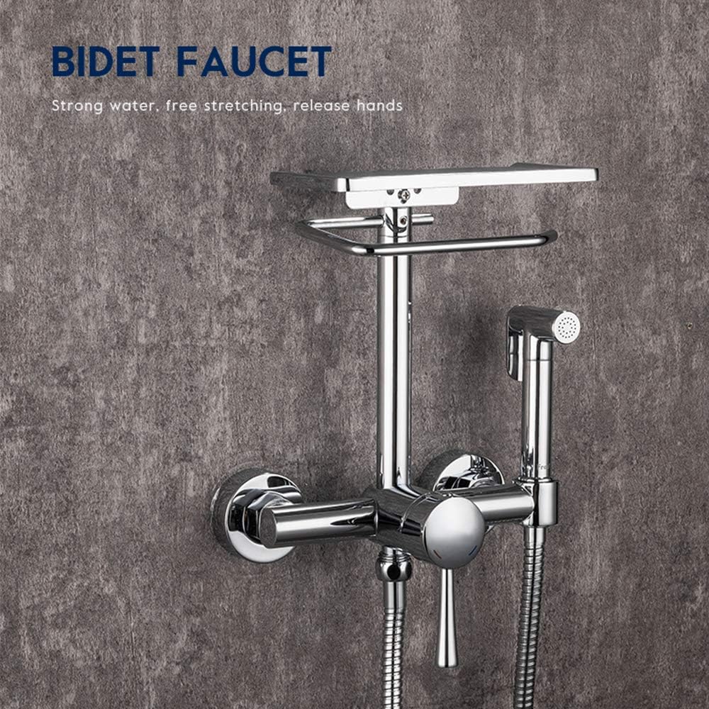 Matte Black Thermostatic Shower Combo Set with 3 Functions