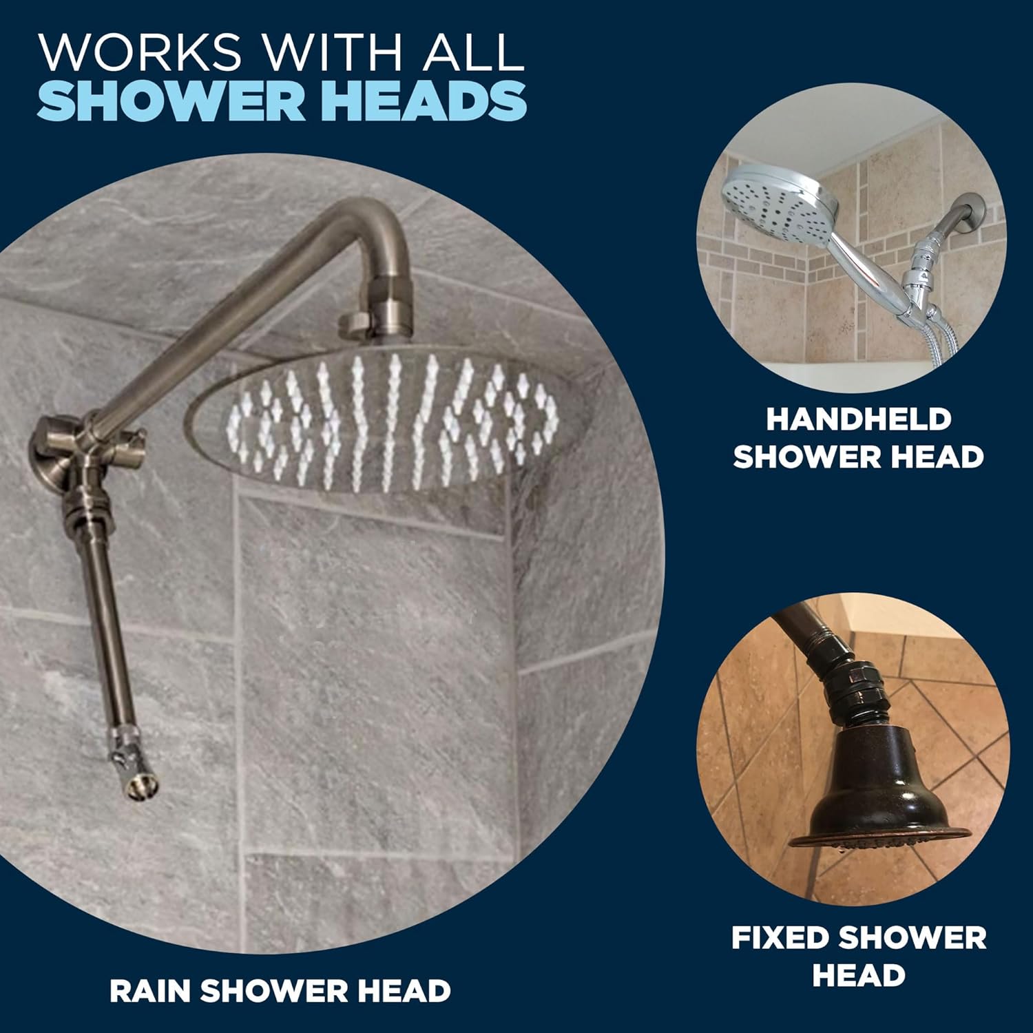 HammerHead Showers Metal Swivel Adapter Universal 12 Inch