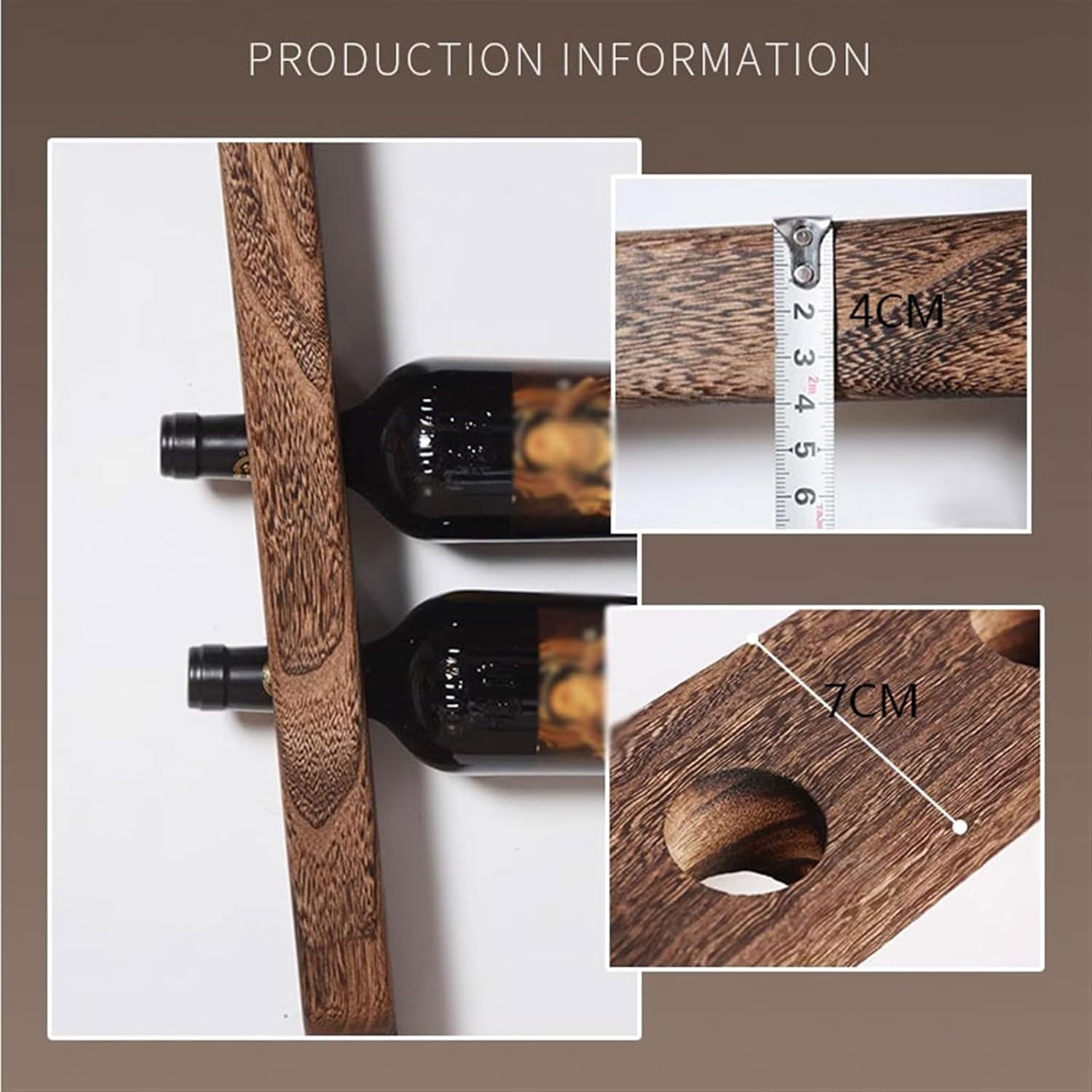 Stylish Wall-Mounted Wine Holder for Home Bar