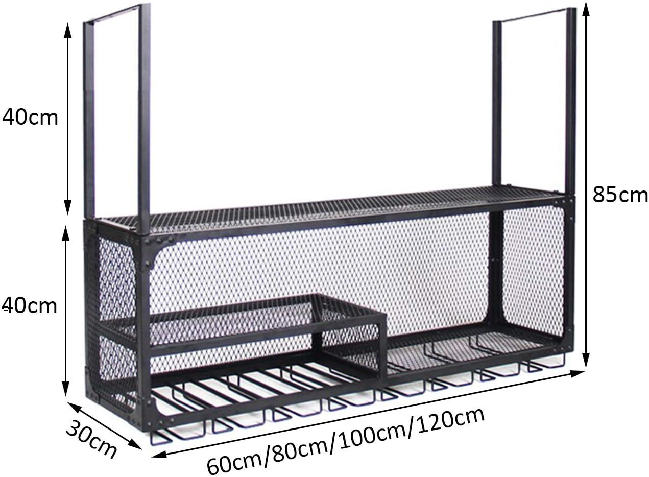Iron Wine Rack Wall Mounted for Home Bar Decor
