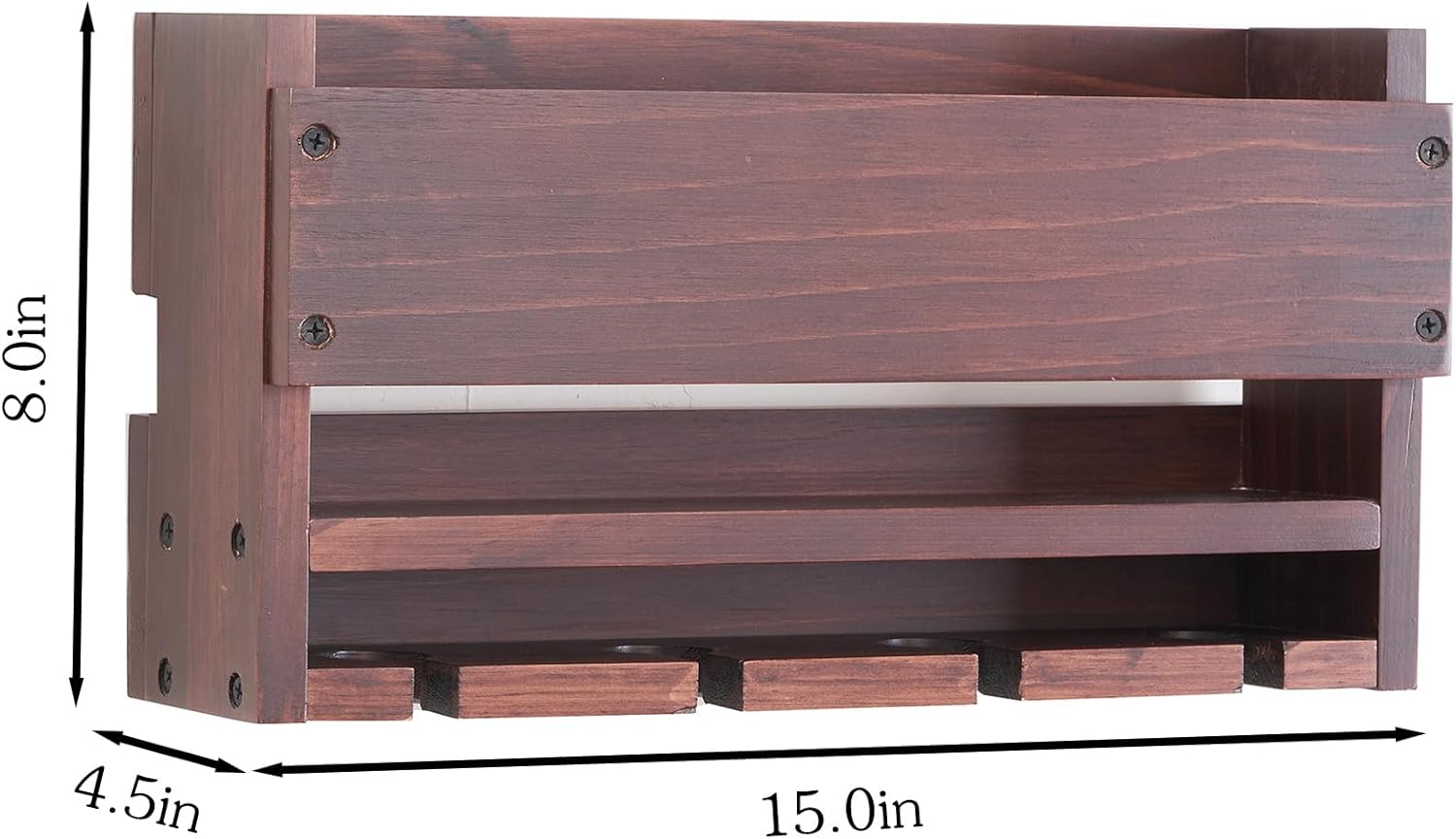 Modern Wall-Mounted Wine Rack with Cup Holder