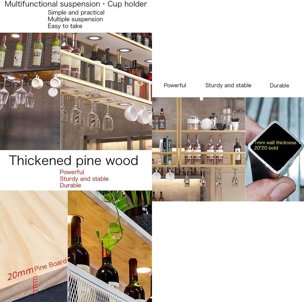Pimex Wall-Mounted Wine Rack with Partitions