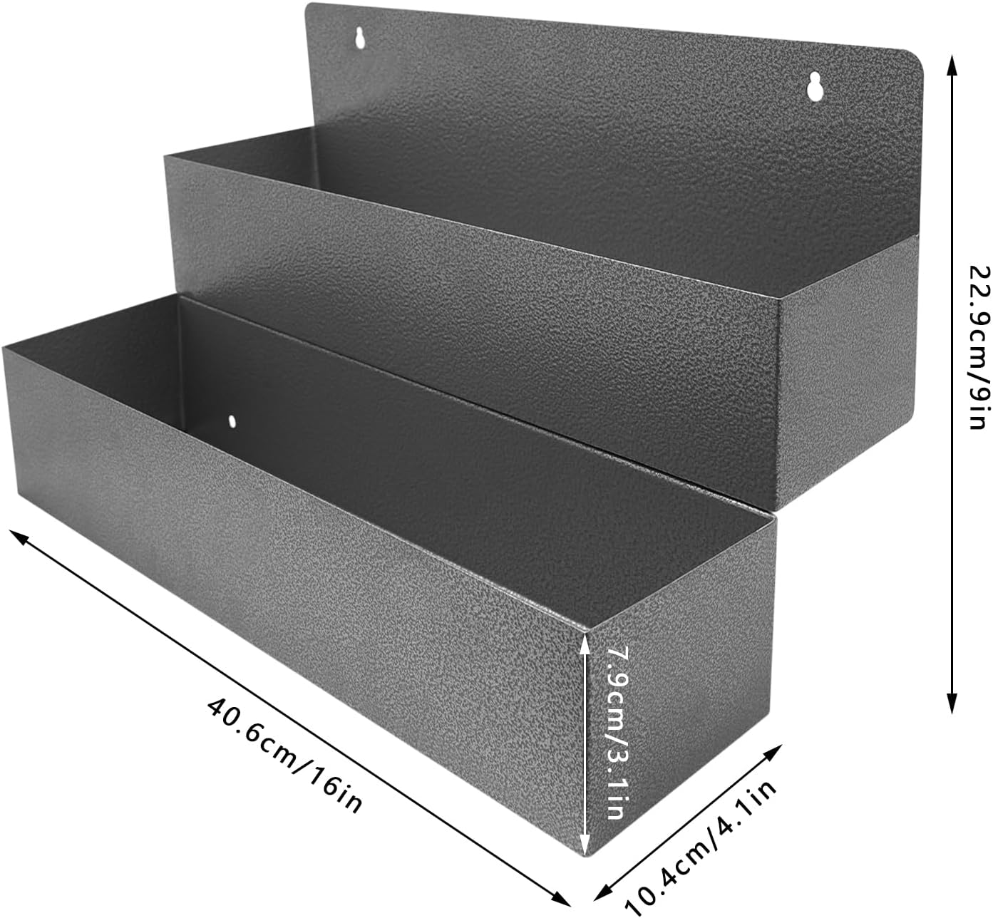 HOLMZCED 2 Tiers Wall Mounted Wine Rack