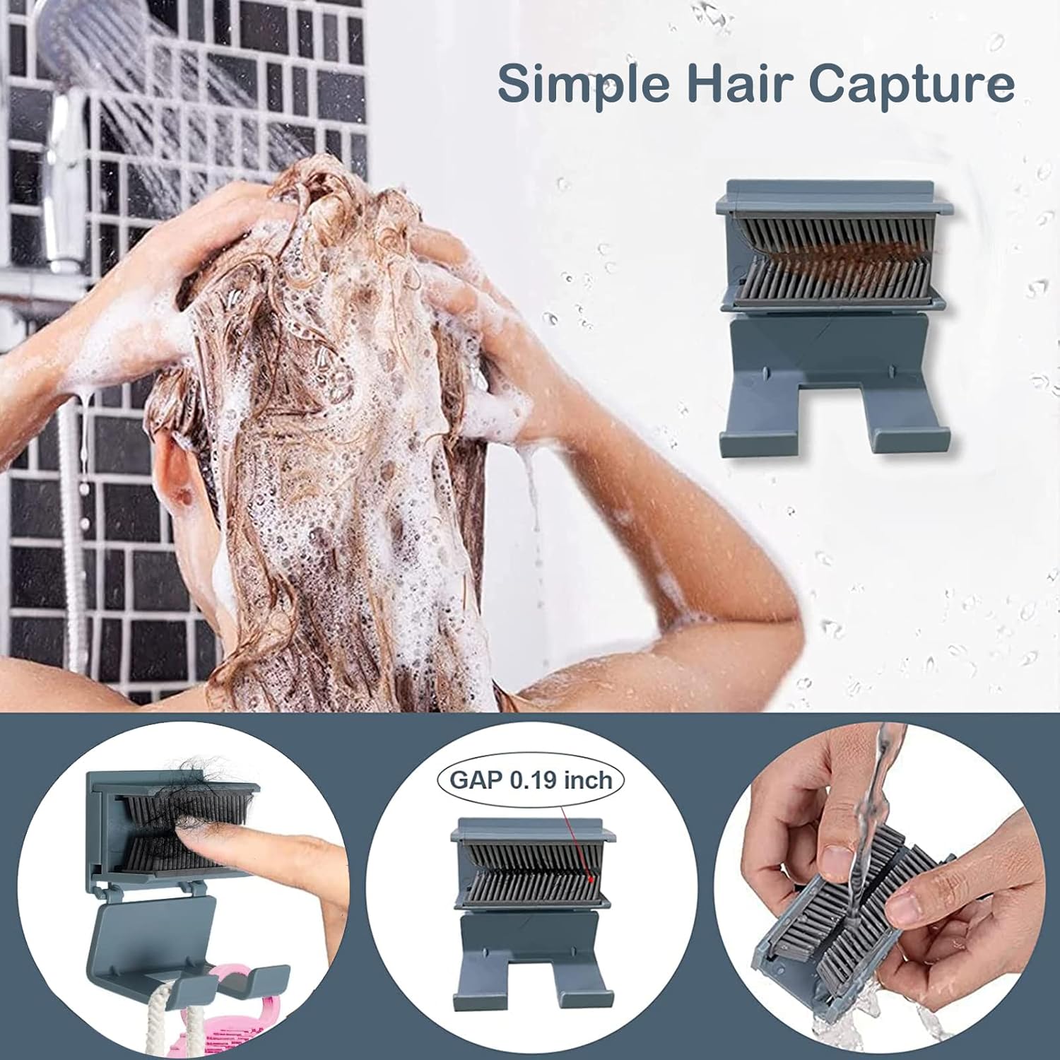 Oneasmot Silicone Hair Catcher Wall 2 in 1