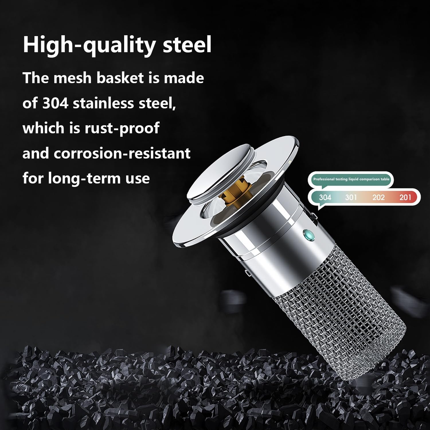 Universal Stainless Steel Drain Strainer with Copper Core 1pc