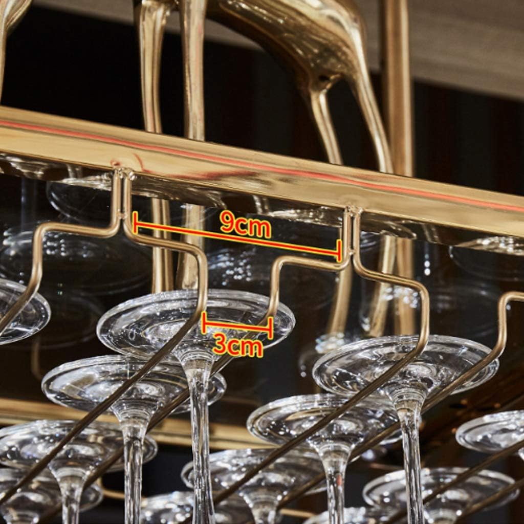 Stainless Steel Wall-Mounted Wine Rack Red Gold