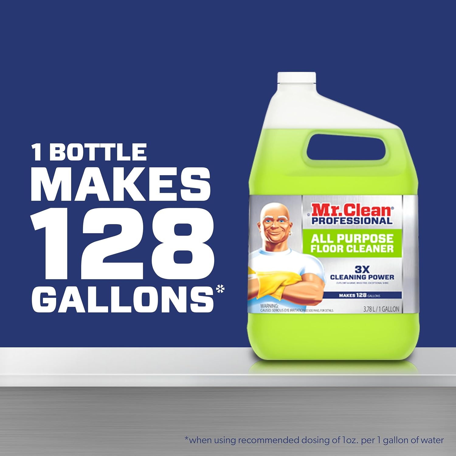 Mr Clean Professional Floor Cleaner 1 Gallon Case of 3