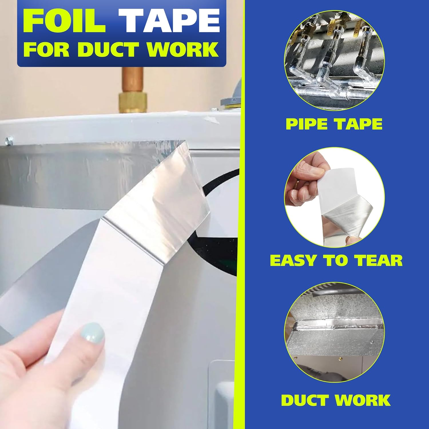 Gaffer Power Heavy-Duty Foil Duct Tape 2x150ft
