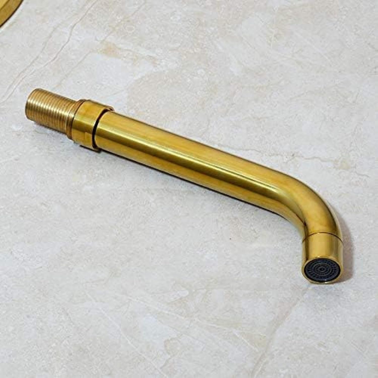 TECKI Brushed Gold Brass Bathroom Shower Set