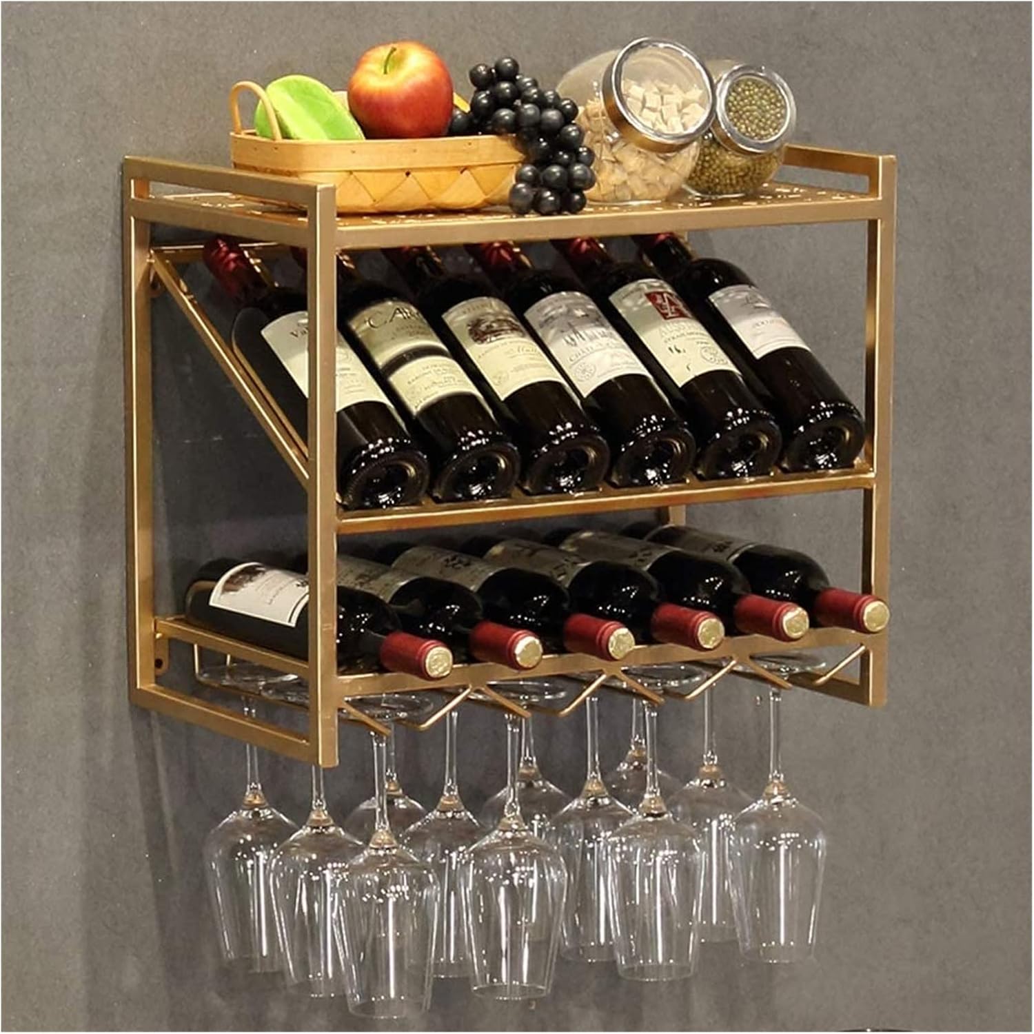 ALDEPO Wall-Mounted Wine Rack - Christmas Reindeer Style