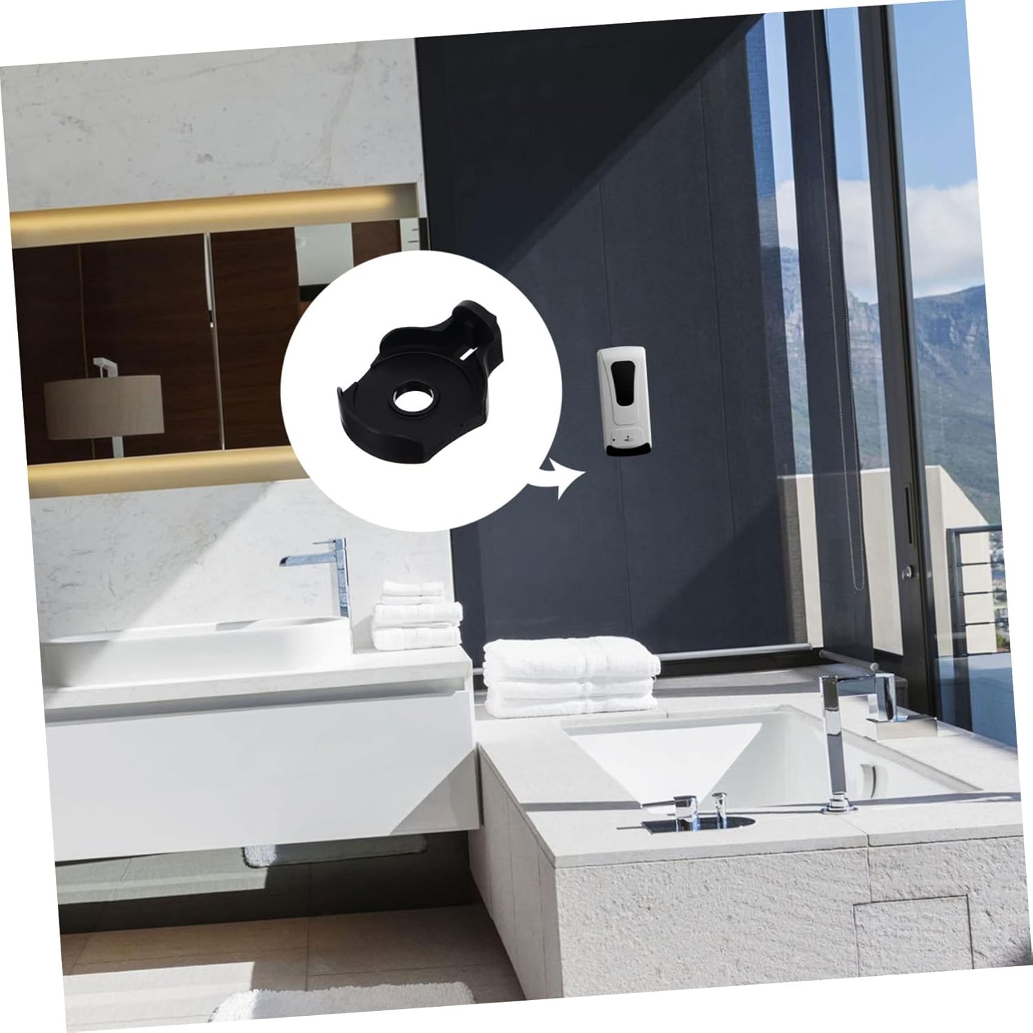Hoement 2-Piece Wall Soap Dispenser Bracket Set