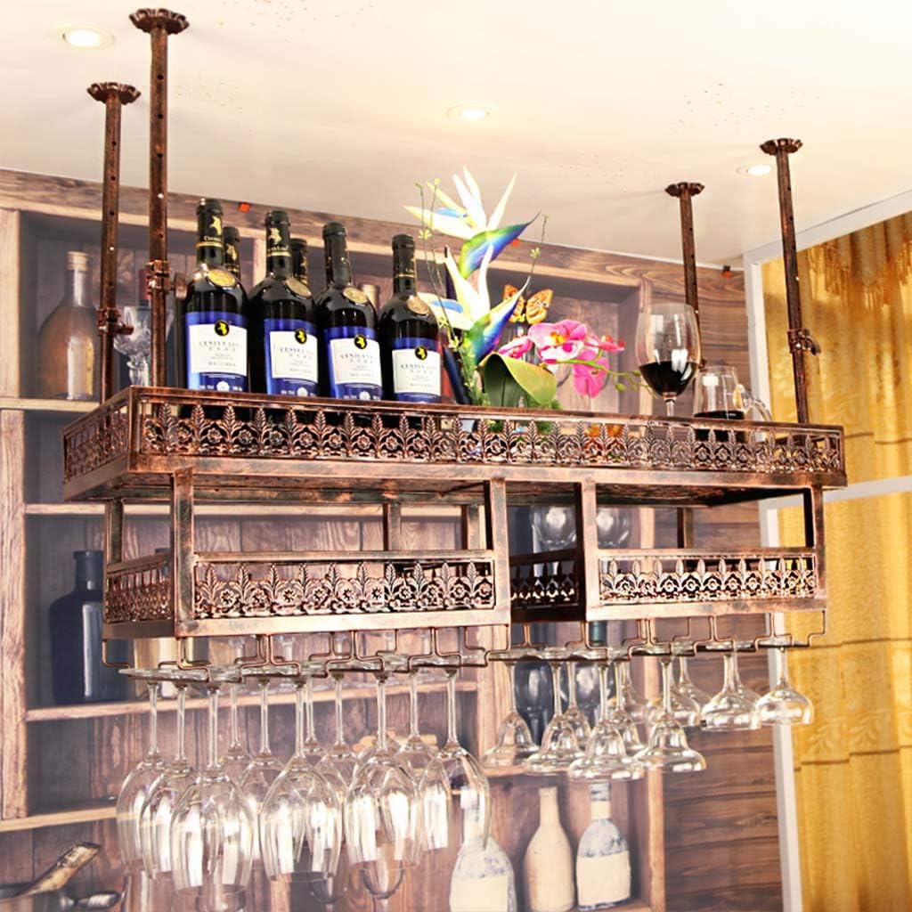 Pimex Wall-Mounted Wine Rack Adjustable Iron Frame