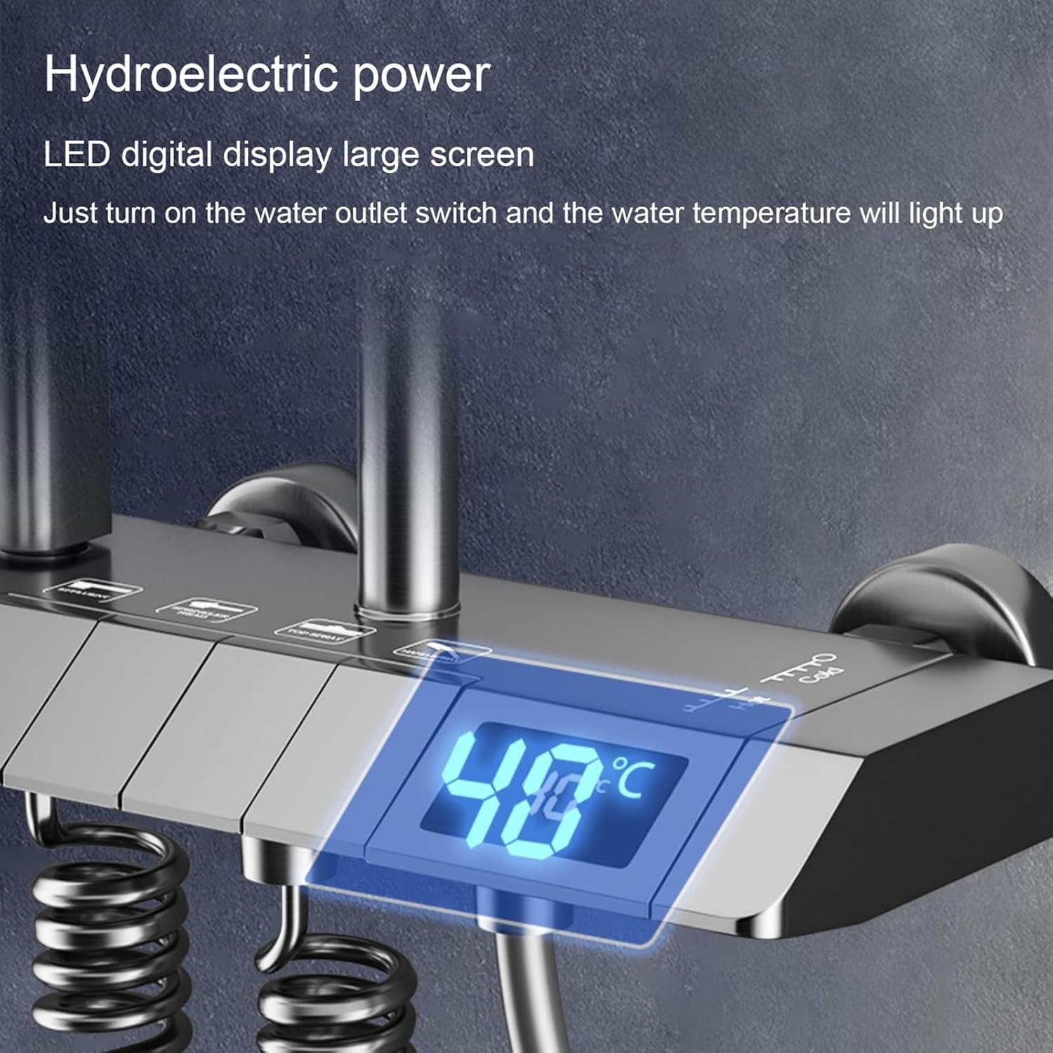 Smart Digital Display Shower Set with Handheld and Rain Shower