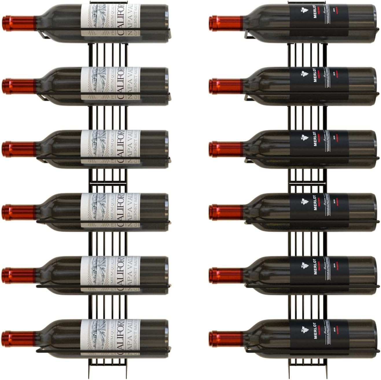 Wall Mount Wine Rack for 12 Bottles by J JACKCUBE DESIGN