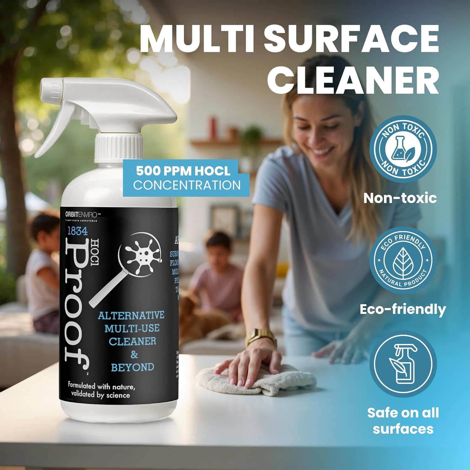 OrbitEnviro Hypochlorous Acid Cleaner 500 PPM 16 fl oz