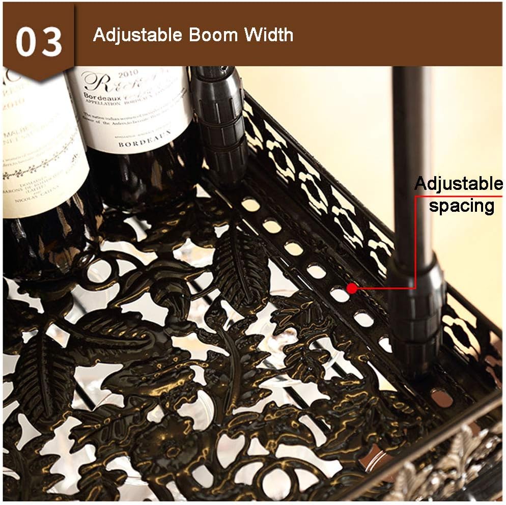ZJDYDY Wall-Mounted Wine Rack 100cm Metal Holder
