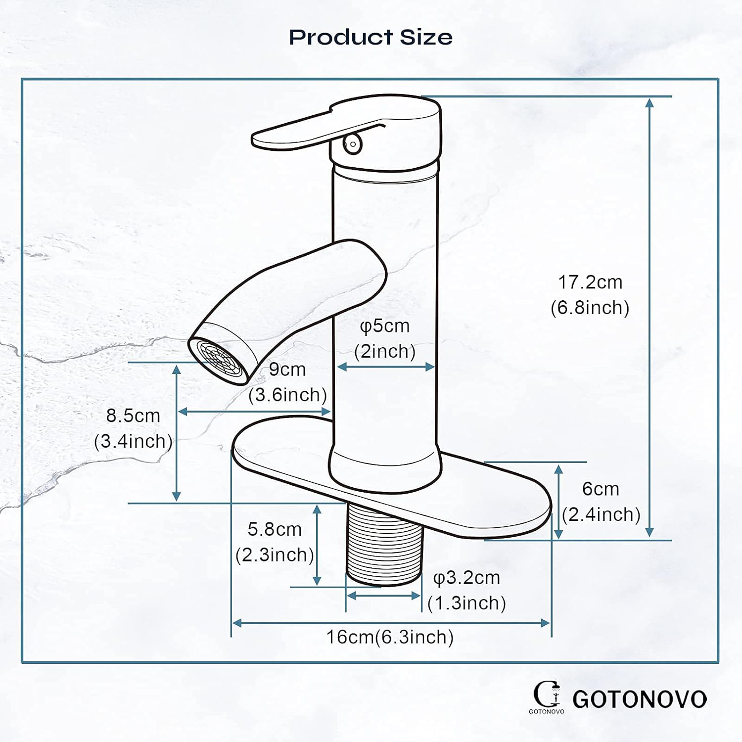 Gotonovo 12 Square Ceiling Mount Shower Faucet with 2-in-1 Handheld