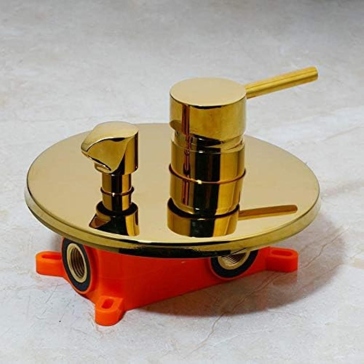 TECKI Brushed Gold Brass Bathroom Shower Set