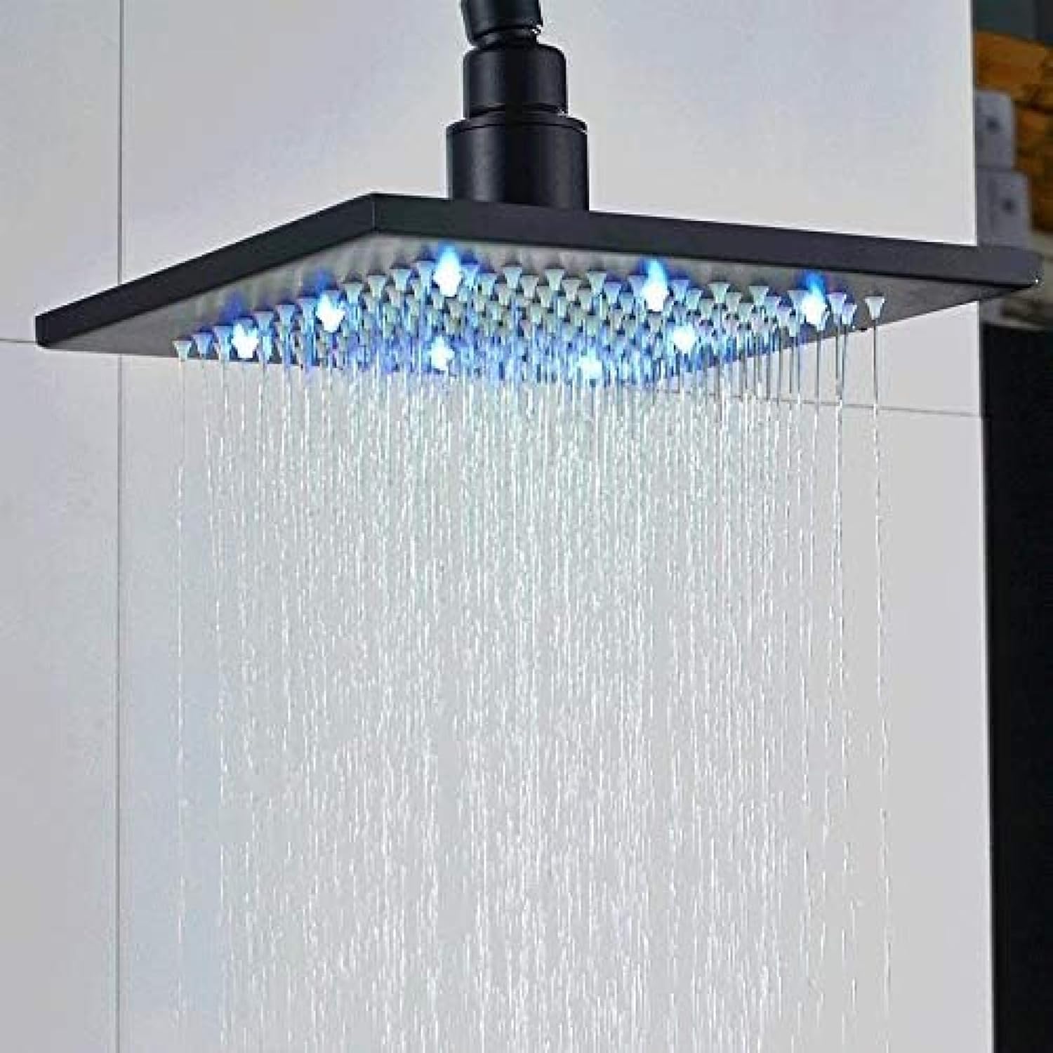 TECKI Shower Faucet with LED and Handheld Rainfall Head Set