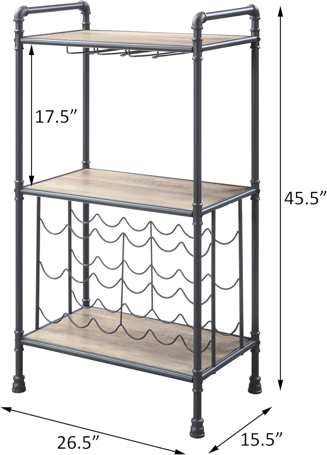 TREATLIFE Home Antique Oak Stemware Wine Rack