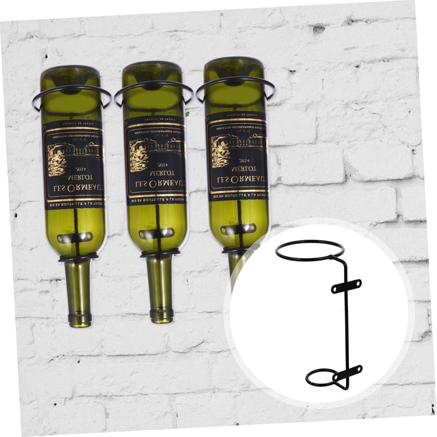 Ciieeo Wall-Mounted Wine Rack 6pcs Stylish Display Holder
