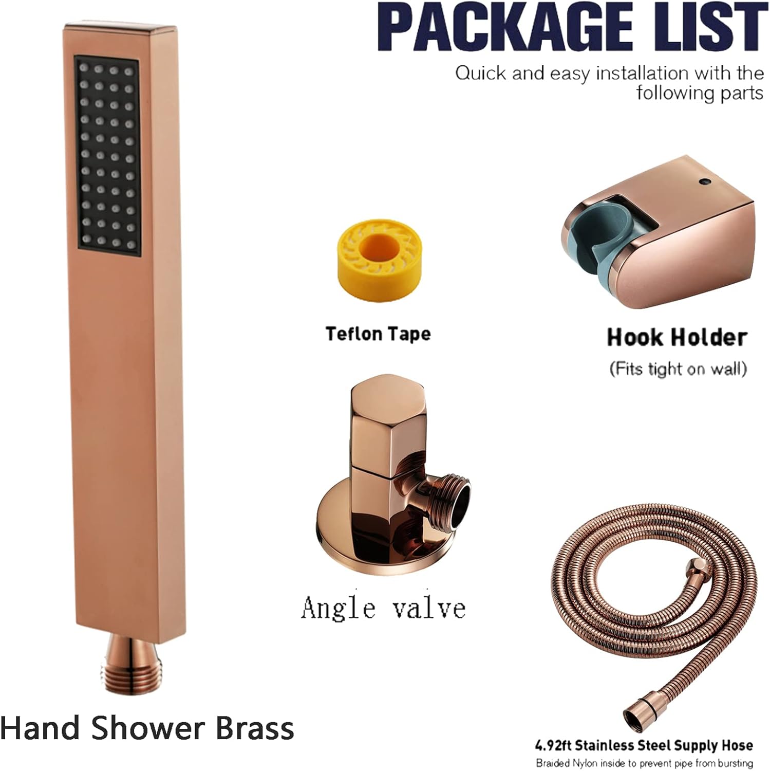 uhyOHF 10-Inch Rain Shower System with Handheld and Bubble Oxygen Modes