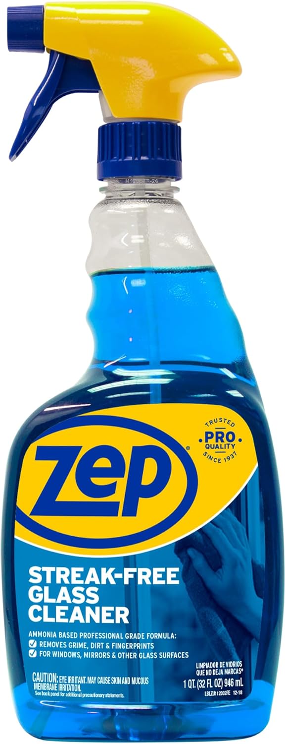 Zep Streak-Free Glass Cleaner 32 Oz Case of 12
