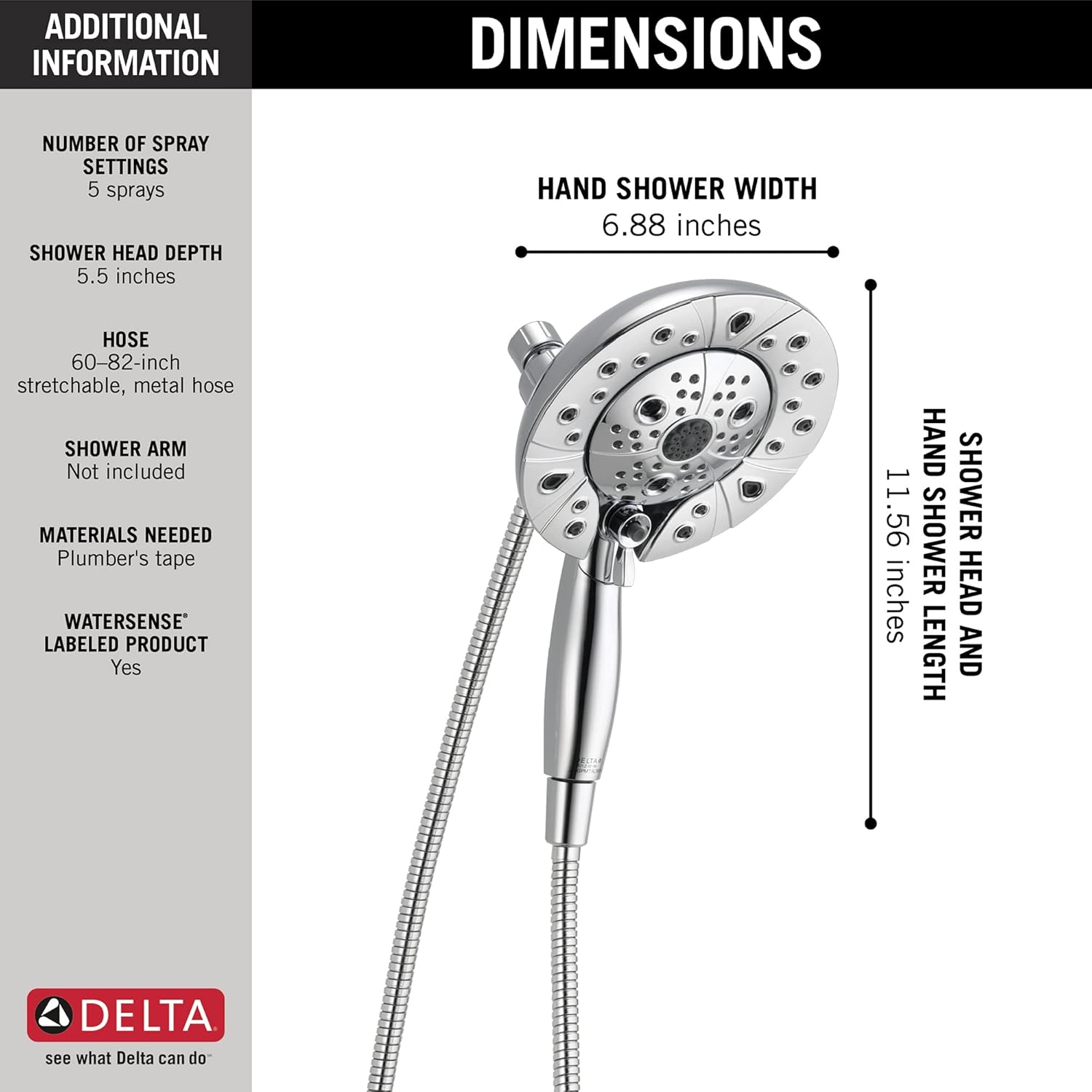 Delta In2ition Dual Shower Head with Handheld Spray