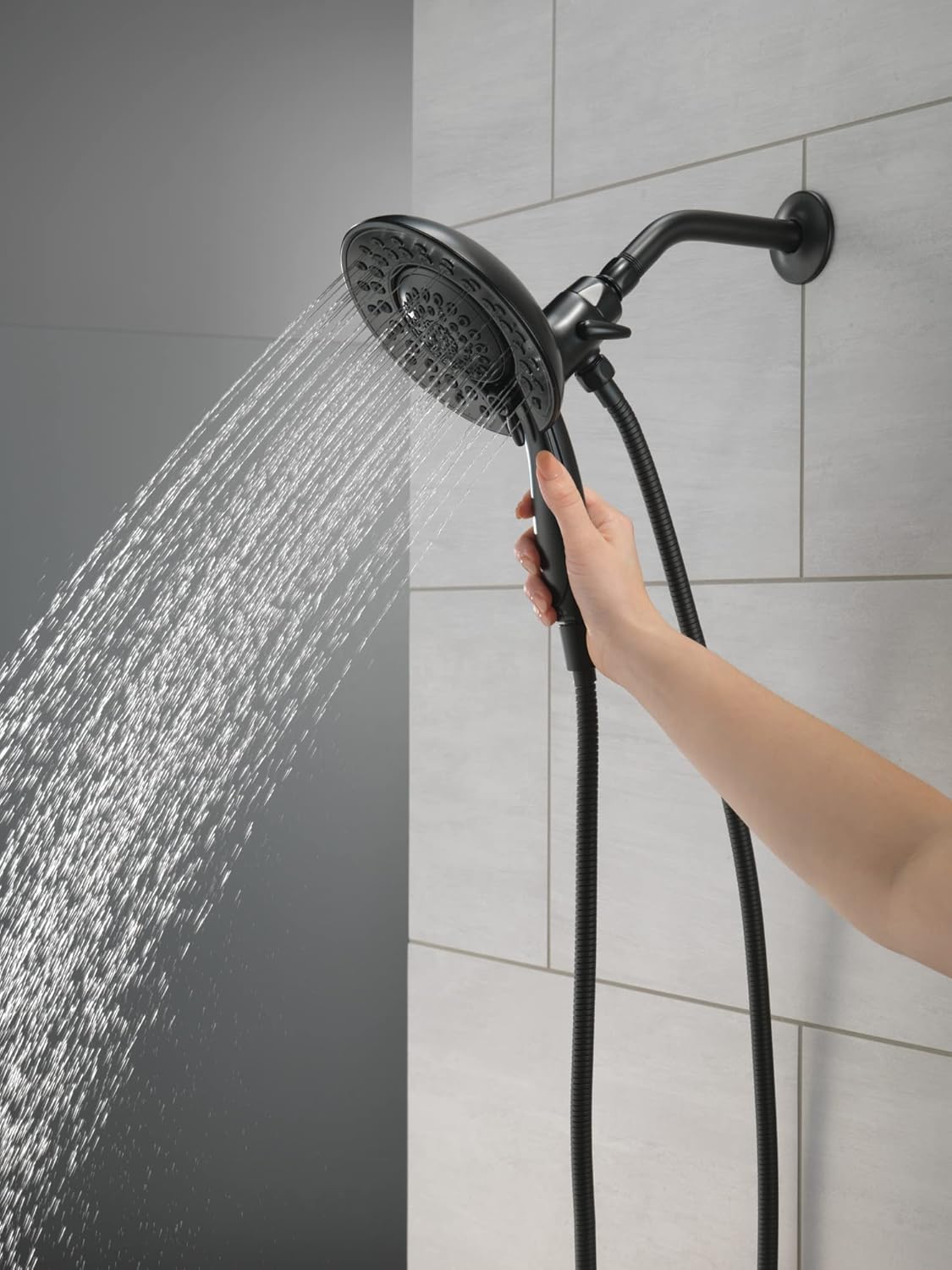 Delta In2ition 2-in-1 Dual Shower Head with Handheld Matte Black