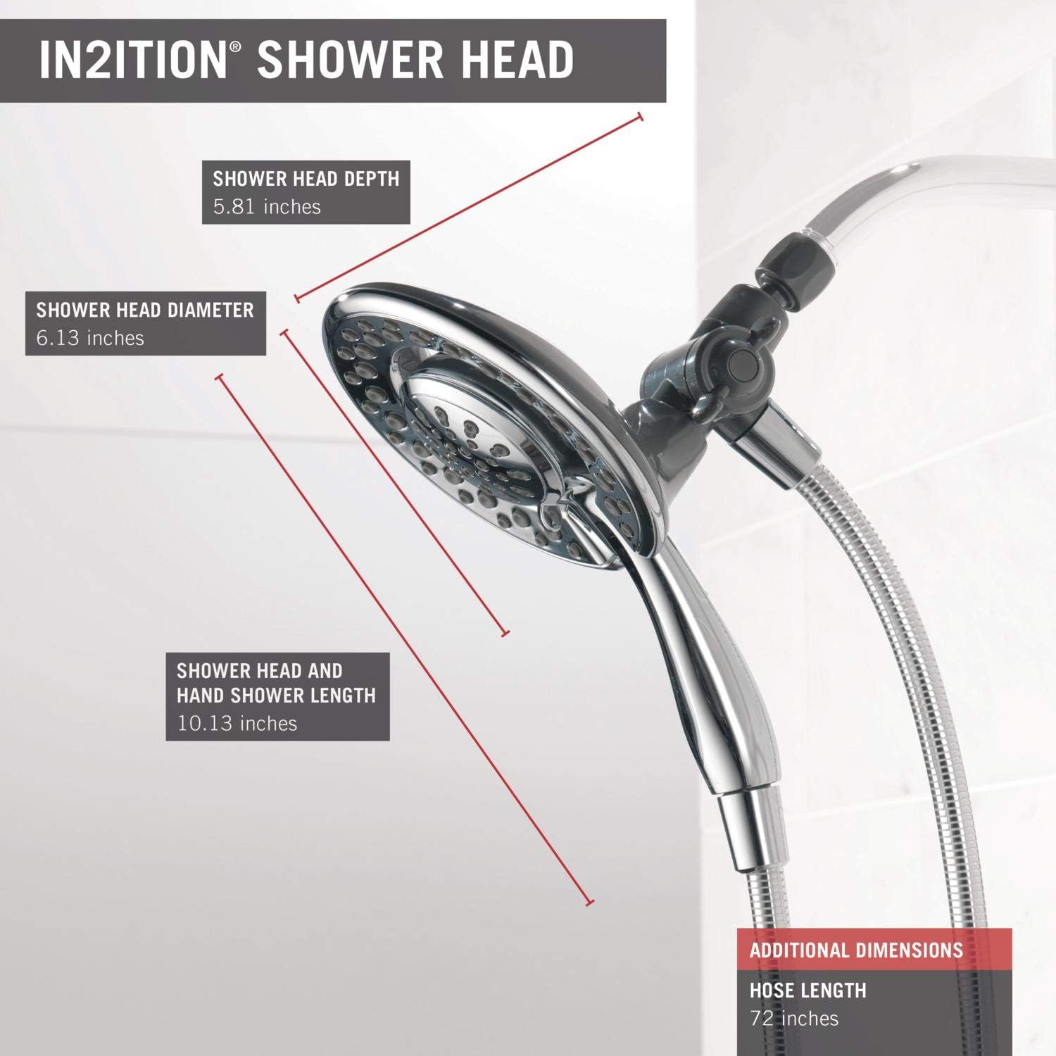 Delta Faucet 2-in-1 Dual Shower Head PTFE Sealant Tape