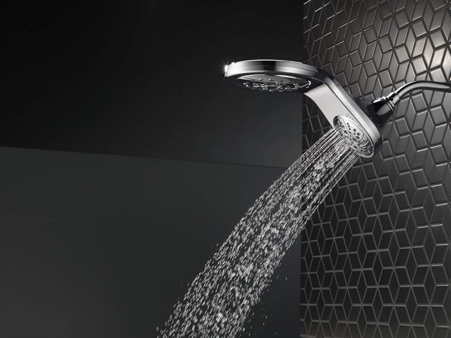 Delta HydroRain H2Okinetic 5-Setting Shower Head Combo Matte Black