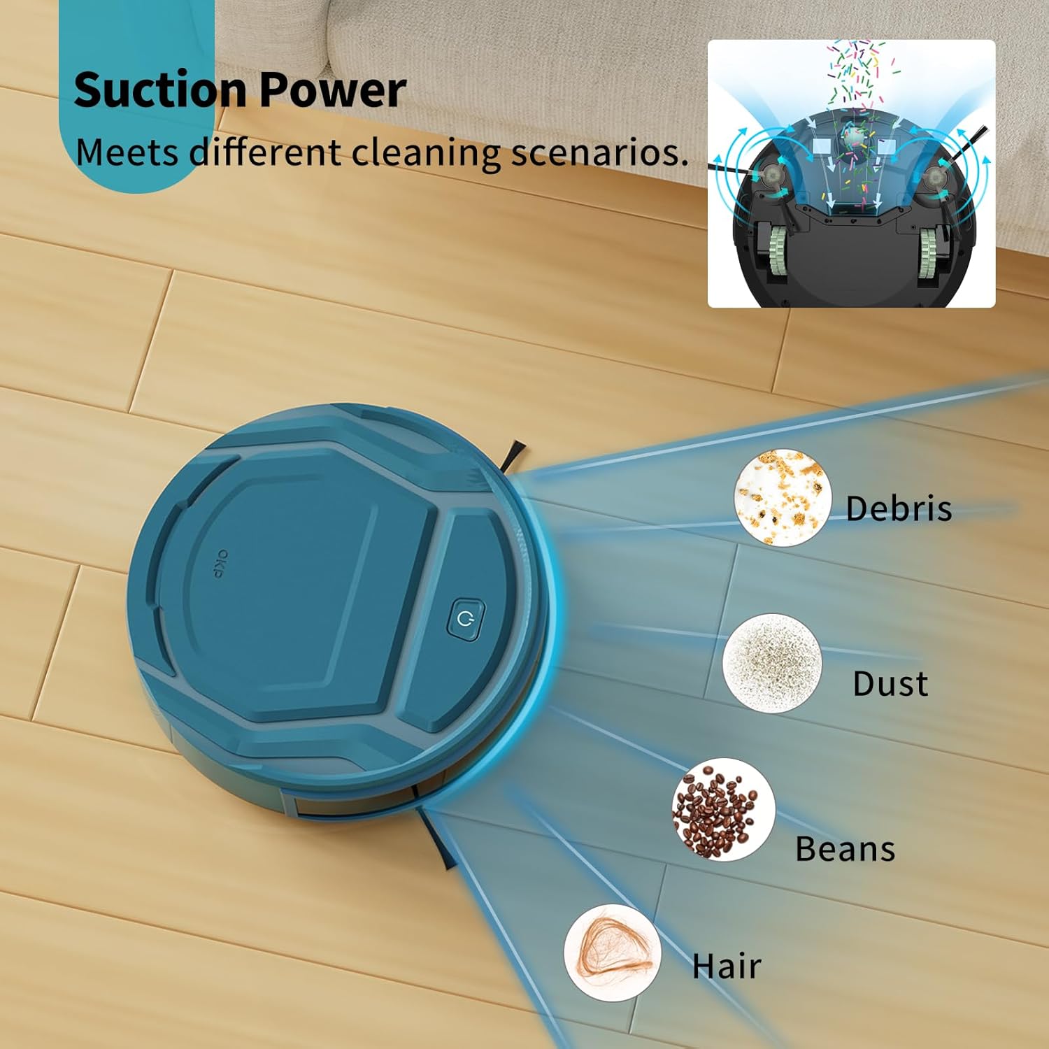 OKP Robot Vacuum Cleaner K2-Pro with WiFi and Alexa