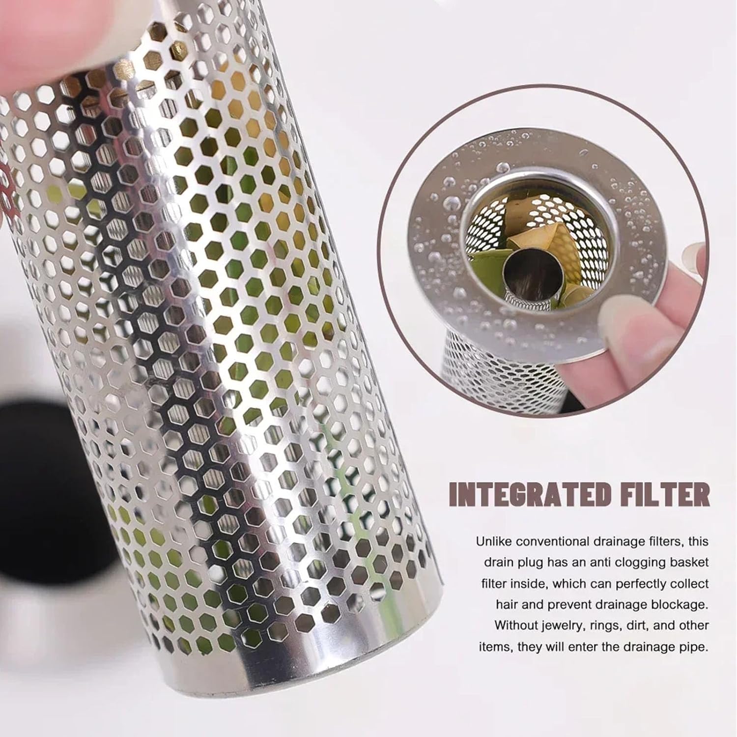 Kingdong Stainless Steel Basin Drain Filter 2PCS