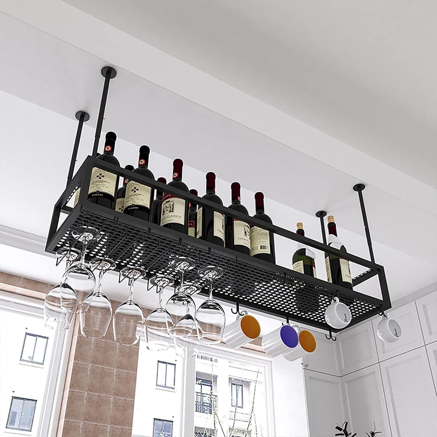 ZJDYDY Floating Wine Rack with Adjustable Height