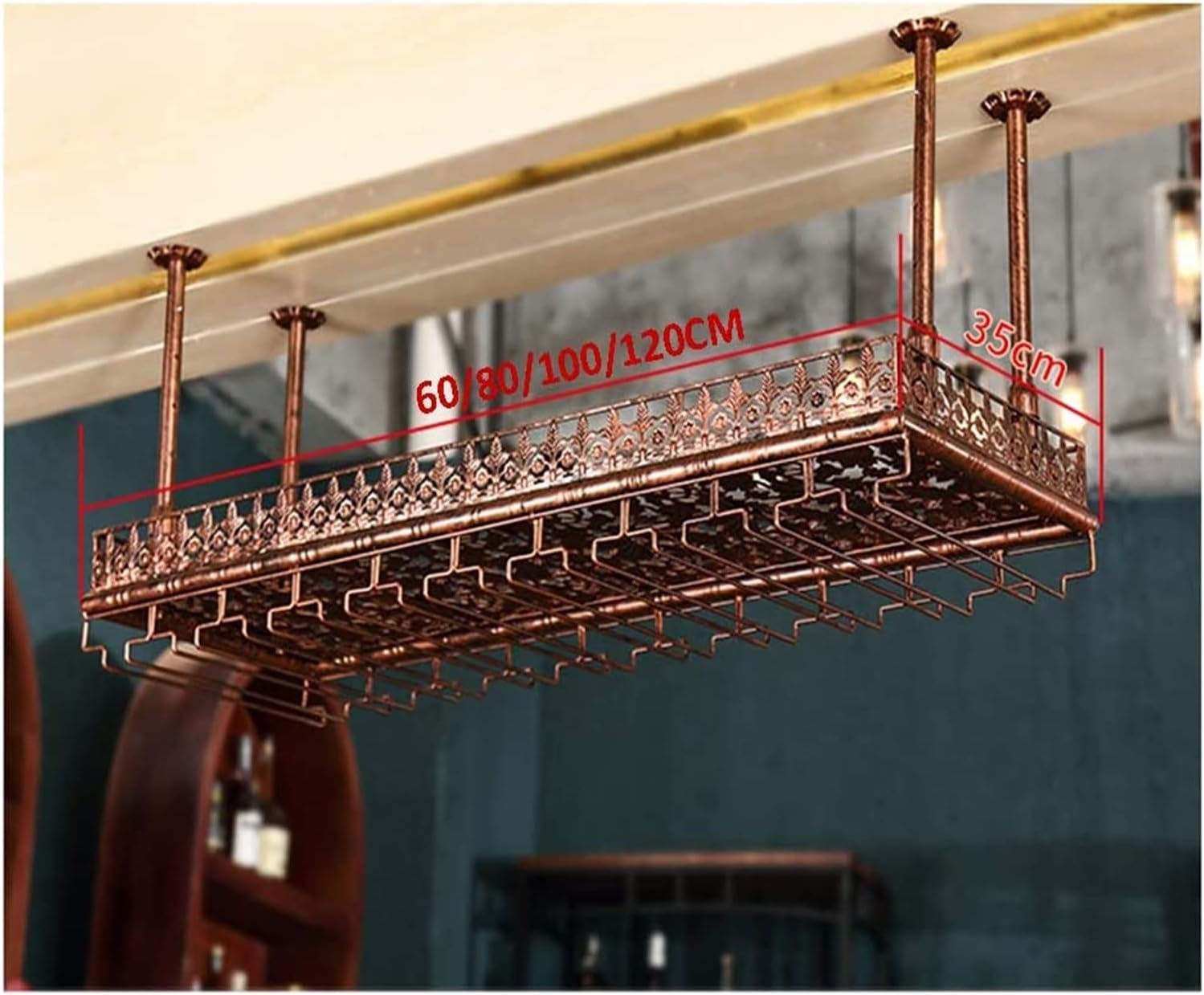 ALDEPO Wall-Mounted Wine Rack with Adjustable Height 1