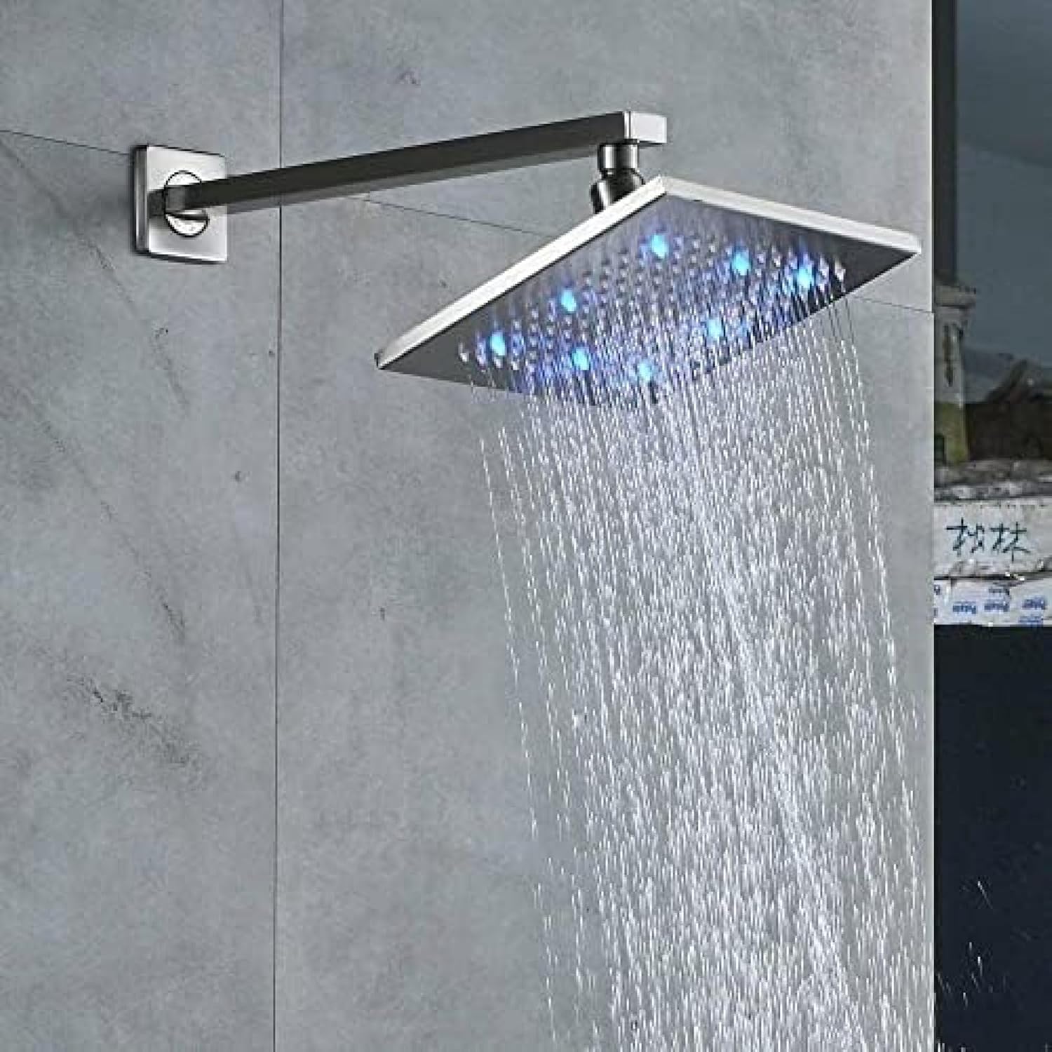 TECKI 12 Inch Brushed Nickel Rainfall Shower Faucet Set