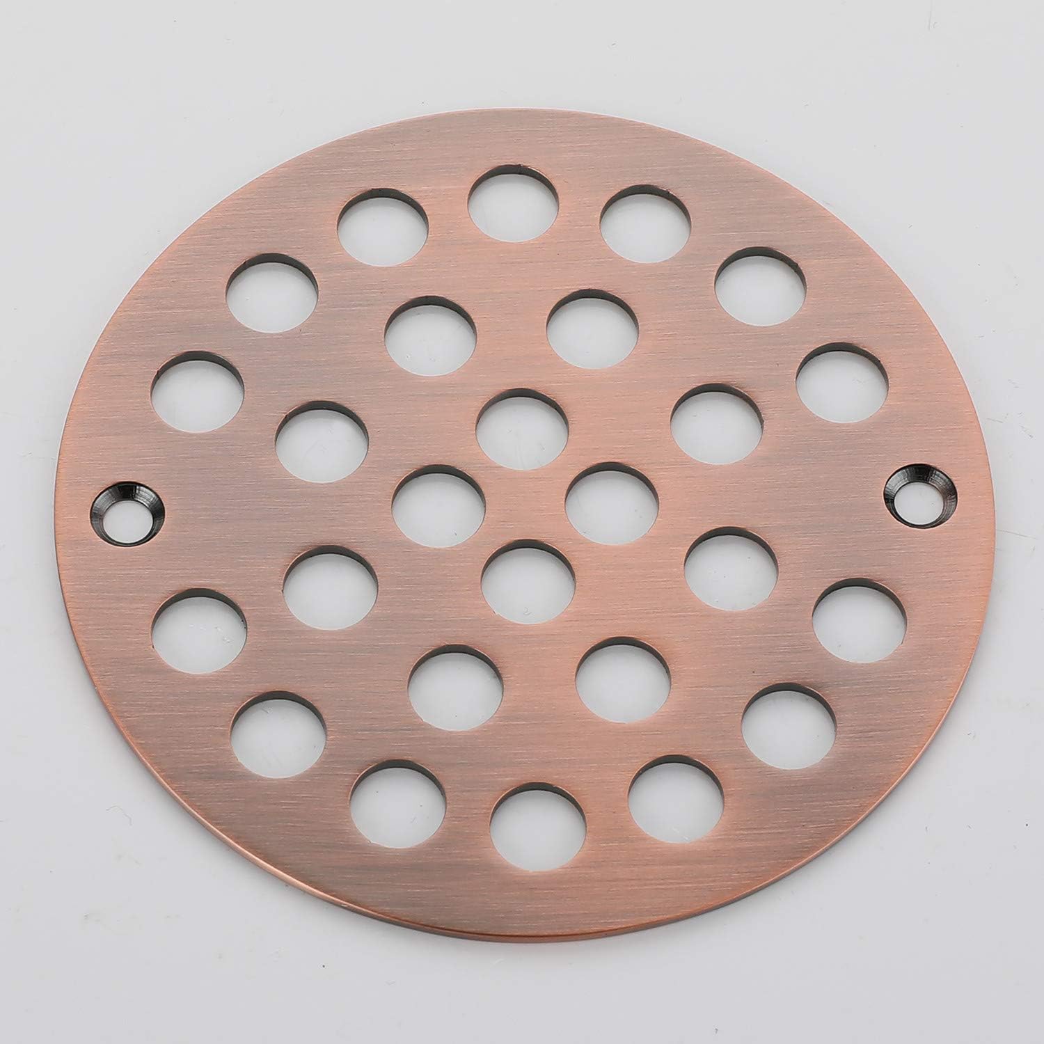 4-Inch Screw-in Shower Strainer Drain Cover Replacement Antique Copper 1