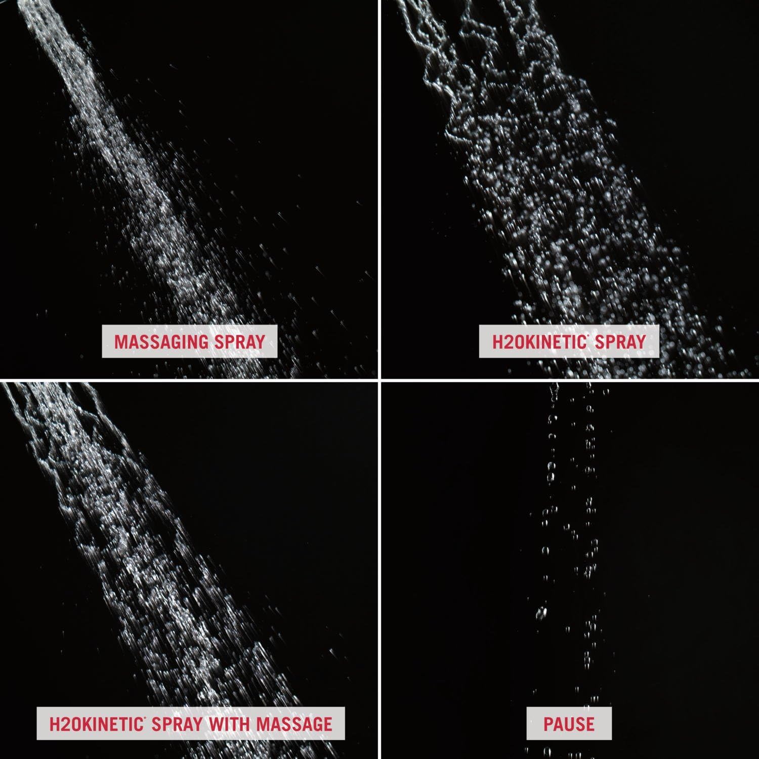 Delta Faucet 4-Spray PowerDrench Shower Head with Hose and Magnetic Docking