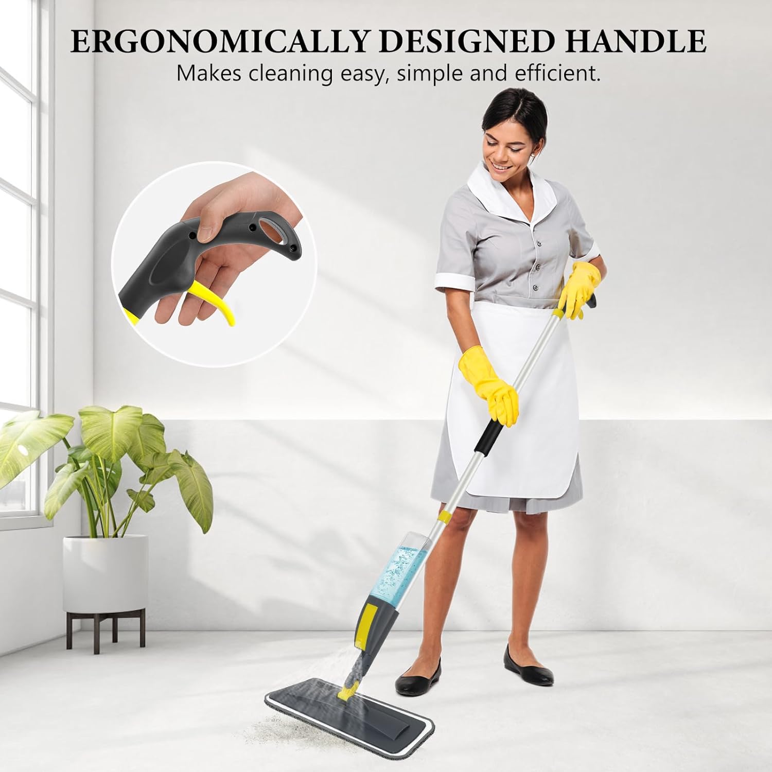 NileHome Spray Mop with 3 Pads and Refillable Bottle