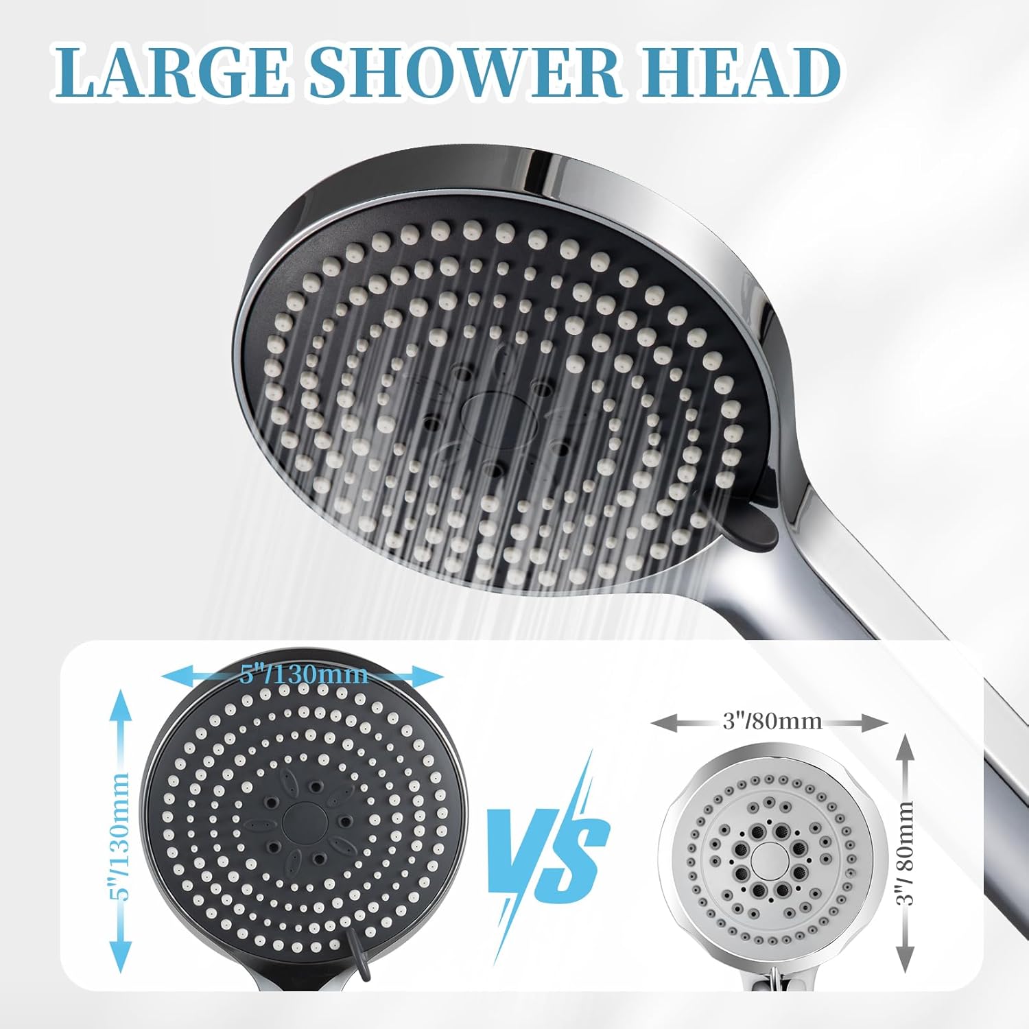 OFFO 6-Mode Handheld Shower Head with Chrome Finish