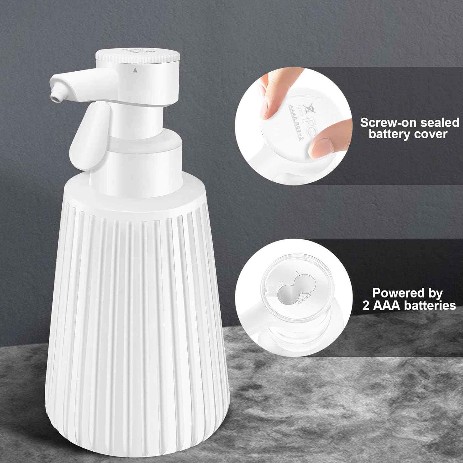 MoKasi 85oz Automatic Soap Dispenser - White Resin Touchless