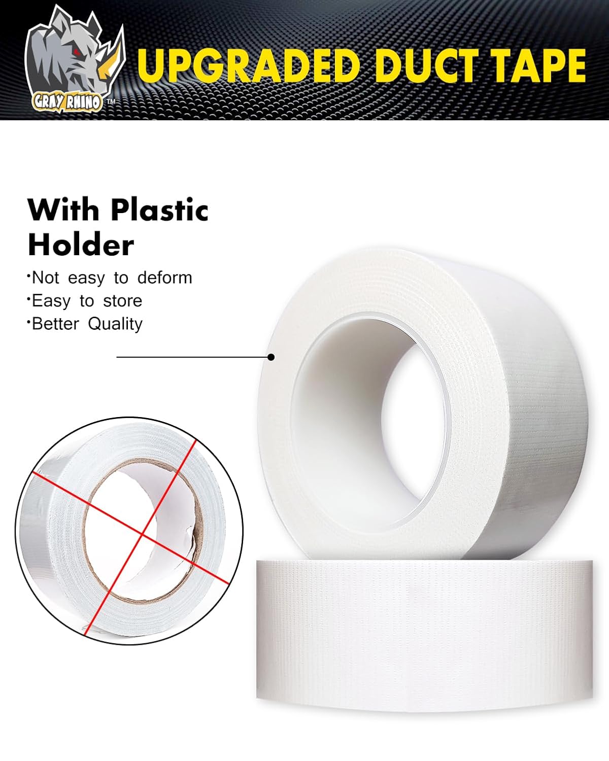 Heavy Duty Waterproof Duct Tape 188in 105ft Blackout Tearable